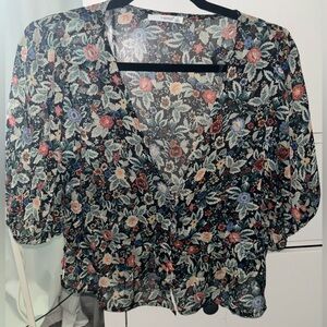 Mesh floral top